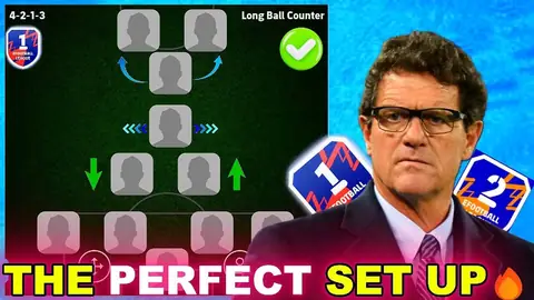 4-2-1-3 formation tactics board with Long Ball Counter setup